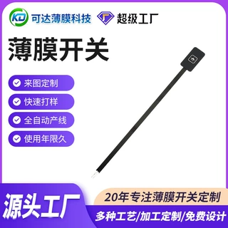 工厂定制超薄柔性薄膜开关 长排线单键按键面板 工业仪器设备按键