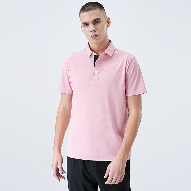 2025 nuevo estilo de secado rápido al aire libre clásico de color sólido polo hombre ropa de secado rápido transpirable antiarrugas camiseta casual mangas cortas