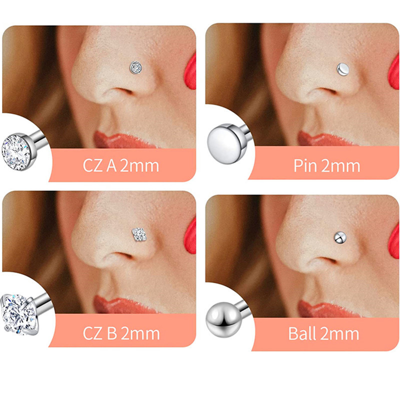 Steel nose nail set 18 puncture Bihuan suit medical Titanium Ornament Amazon Cross border puncture Jewelry