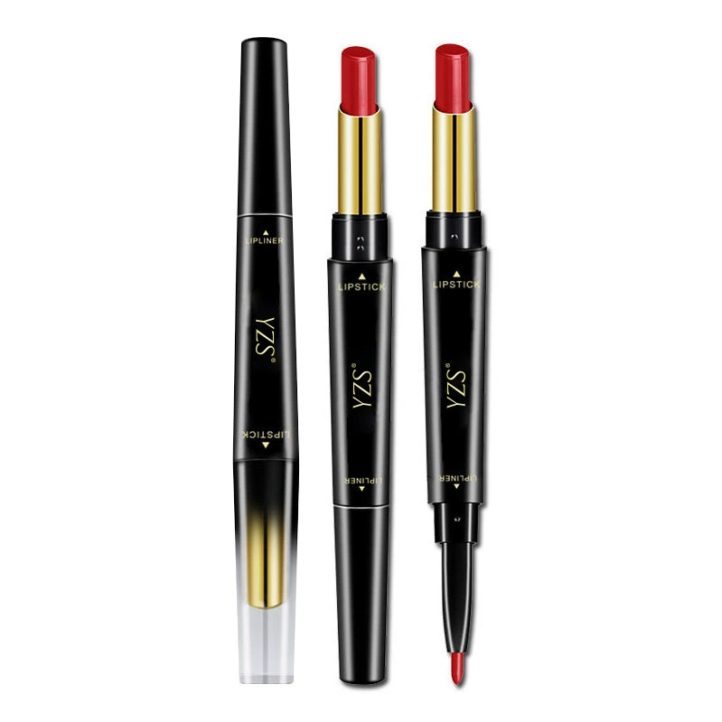 Double-sided lipstick, lip pencil, matte makeup primer, long-term effect