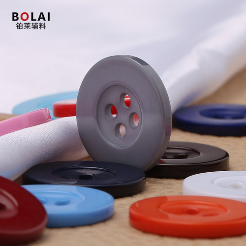 Colorful wide-brimmed four-eyes button coat trench coat round resin buttons suit pants jacket hand-stitched decorative buttons