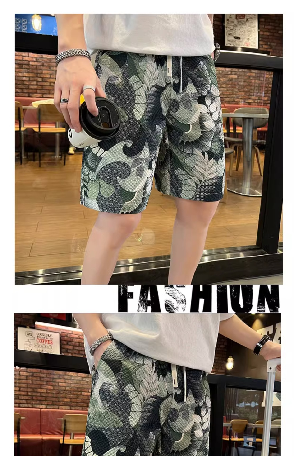 Men's Printed Shorts Summer Design Lightweight Breathable Loose Fit 4-Inch Inseam Casual Athletic Shorts_viptrois.com