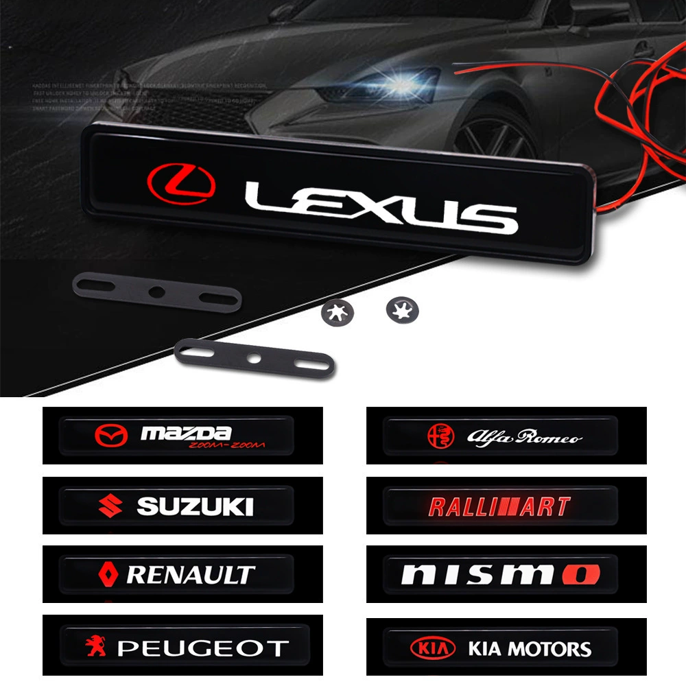 Применимо к модели Tesla 3 Y S X модификация логотипа автомобиля светодиодный холодный свет этикетка курсор средняя сетка логотип декоративный свет