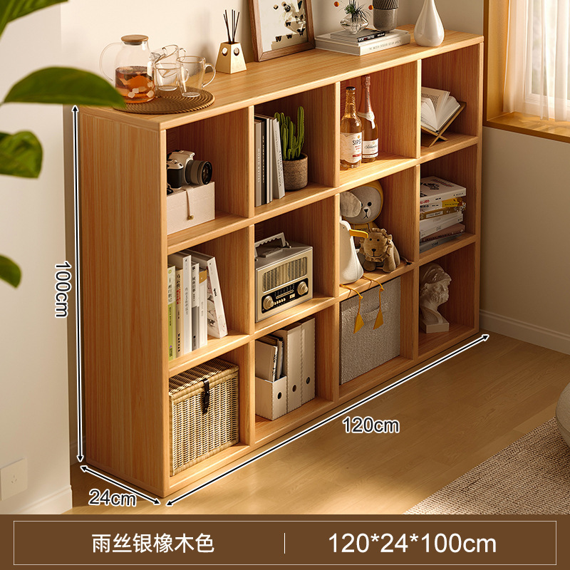 Estante de cosméticos de estilo crema, gabinete de rejilla de piso a techo lateral de mesa, gabinete de ocho compartillas, gabinete de almacenamiento de perfumes para productos para el cuidado de la piel