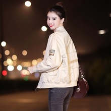 刺绣短款外套女夹克春秋新品时尚休闲百搭洋气上衣棒球服外穿