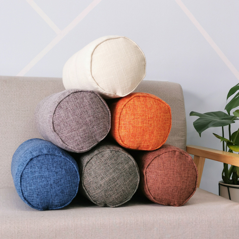 Cross-border Rectangular Pillow Color Bedside Cylindrical Stitching Sofa Waist Protection Backrest Beauty Salon Foot Pillow Pillow Waist Pillow
