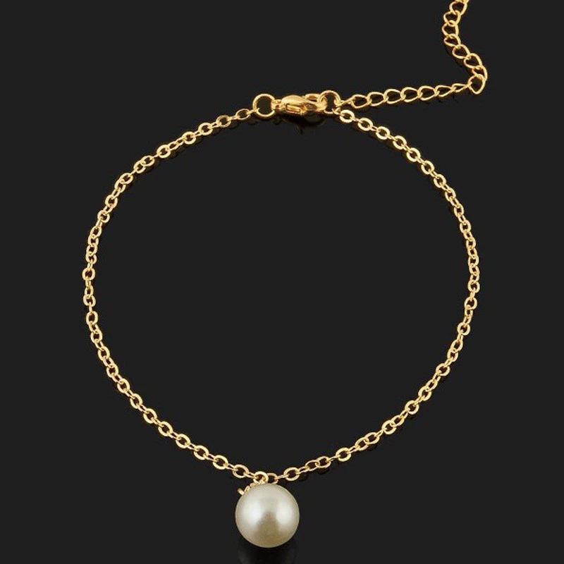 () летняя anklet с жемчужиной, аксессуар, европейский стиль