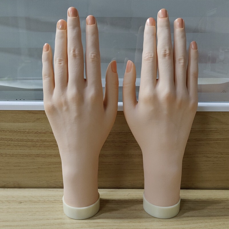 Nail oil gel exercise tool prosthetic hand rubber hand model nail insert display rack finger bendable simulation hand model