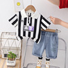 Summer summer clothing, children's set, polo for boys, 2023 collection, children's clothing, with short sleeve, wholesale