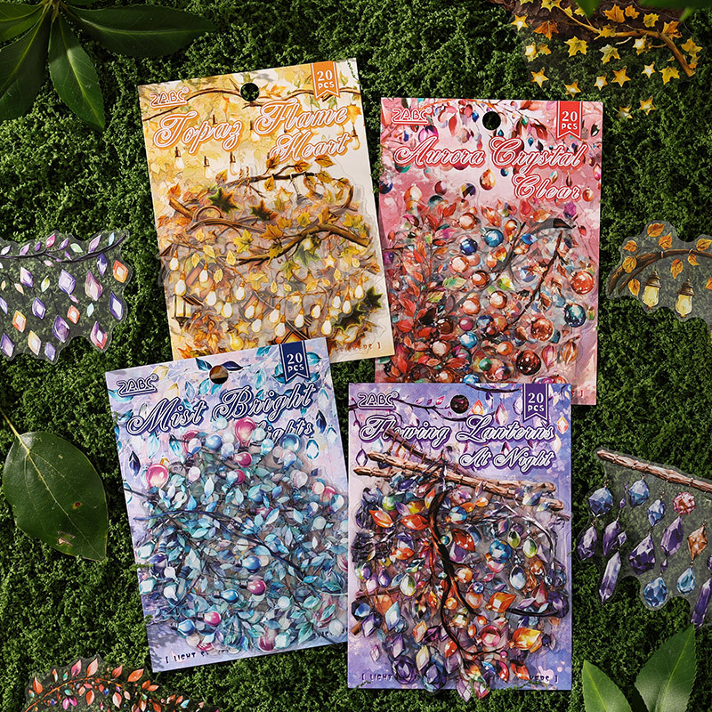 Lámpara estrella de mar Shen paquete de pegatinas de pet transparente a prueba de agua diario de bricolaje pegatinas decorativas pegatinas de luces creativas transfronterizas