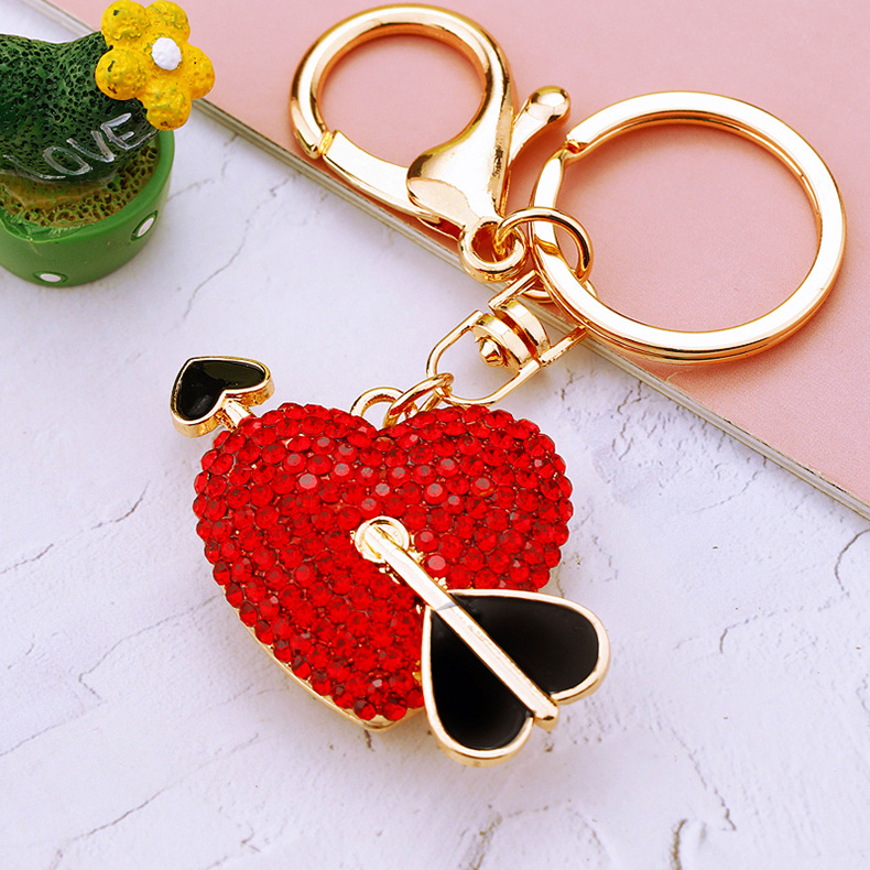 Keychain Classification 1 Piece Quantity Cute Heart Shape Zinc Alloy Valentine's Day Women's Keychain
