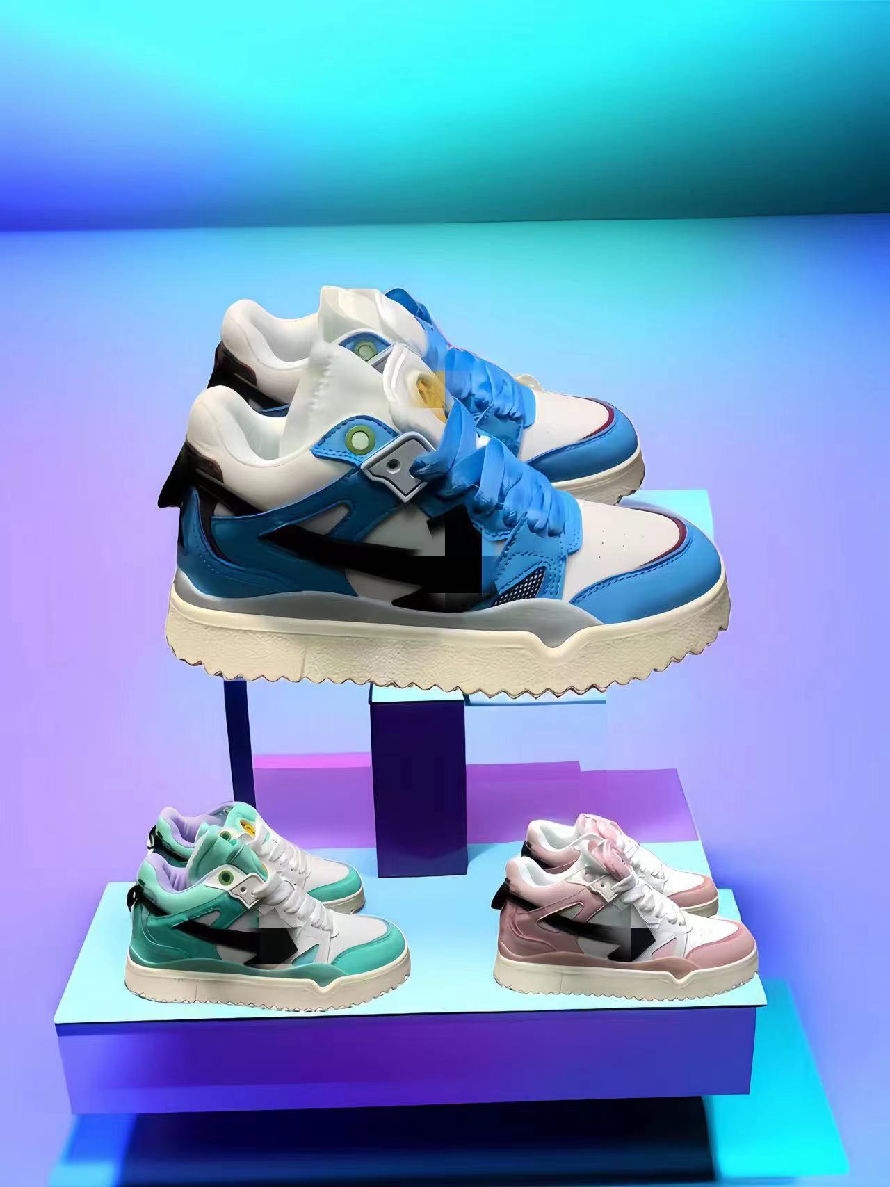 Zhongbang skate casual off zapatos deportivos de marca conjunta para hombres y mujeres, zapatos blancos de moda, zapatos de flecha plana