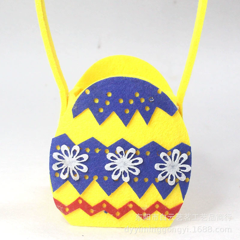 Новогодняя конфетная сумка из фетра праздничная сценка decoration Пасха мультяшные яйца детский подарок конфетница