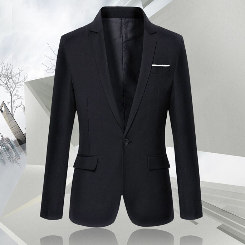 Spring and Autumn New Men's Suit Jacket Korean Style Casual Slim Fit Single-Breasted One-Button Youth Casual Fashion Blazer