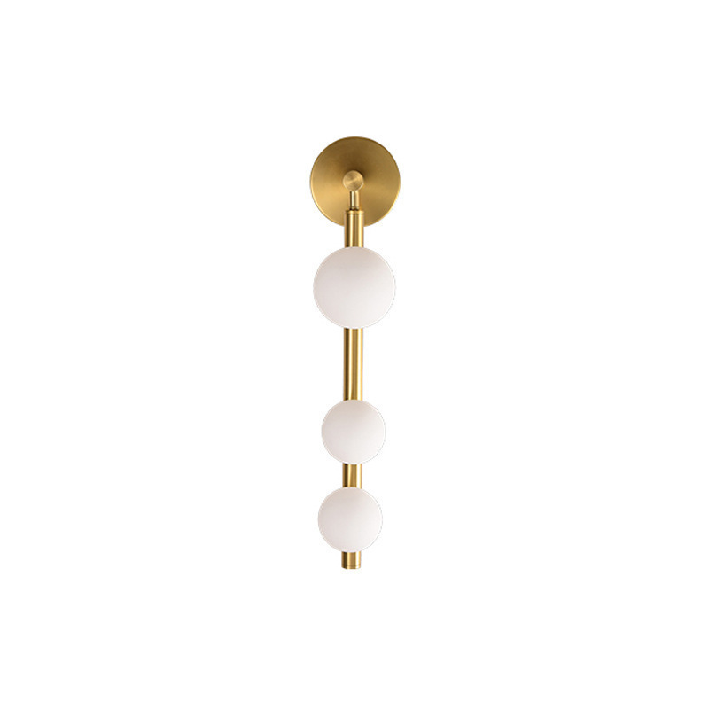 Lámpara de pared de fondo de la pared de fondo de la cama del dormitorio del pasillo de fondo de la moderna lámpara de frente de vidrio de salón de peluquería de nuevo estilo simple vino 2024