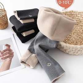 女童打底裤加绒加厚春秋外穿中大童新款儿童休闲长裤洋气加厚裤子