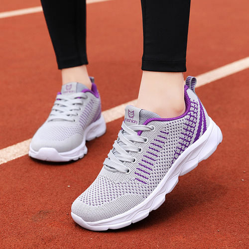 Spring and Autumn Women's Black Sports Shoes, Korean Style, Versatile, Breathable, Lightweight, Student, Gym, Casual, Running, Travel