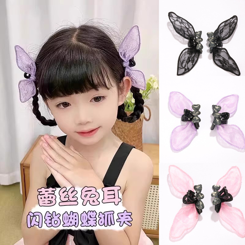 Korean Super Cute Rabbit Ear Hair Clip Black Lace Bow Hairpin Cat Ear Hair Accessory Wholesale Korean Super Cute Rabbit Ear Hair Clip Black Lace Bow Hairpin Cat Ear Hair Accessory Wholesale