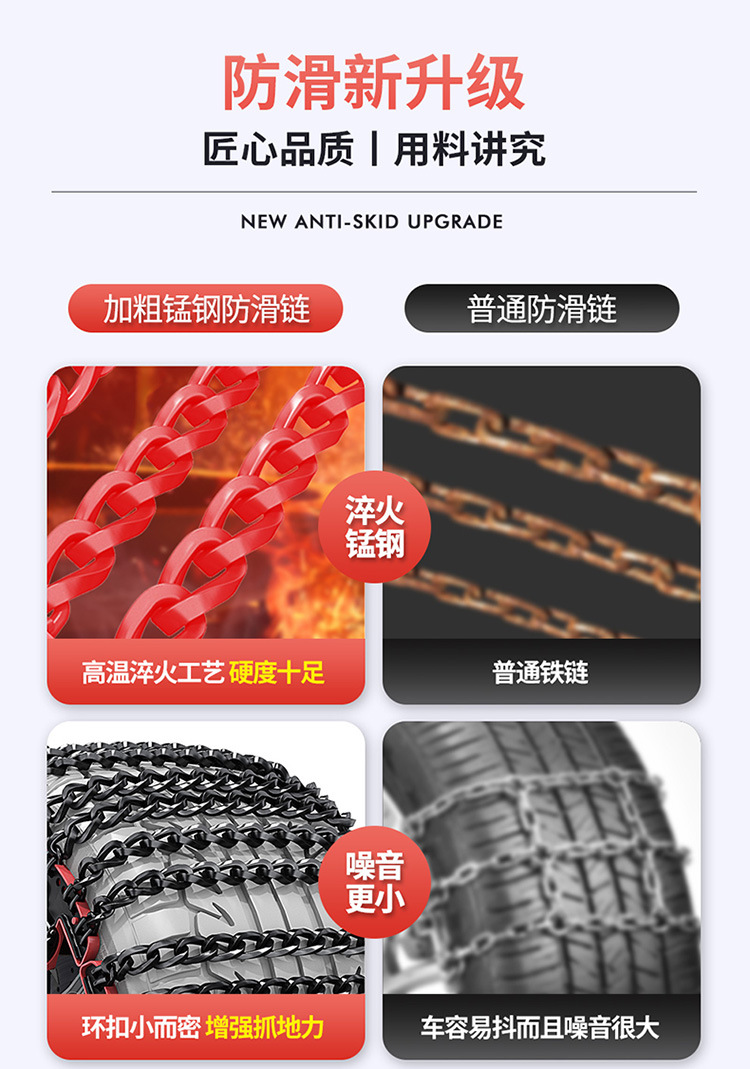 Car Chain Anti-Skid Chain Universal Car Off-Road Vehicle Suv Tire Automatic Tightening Anti-Skid Chain Snow Chain