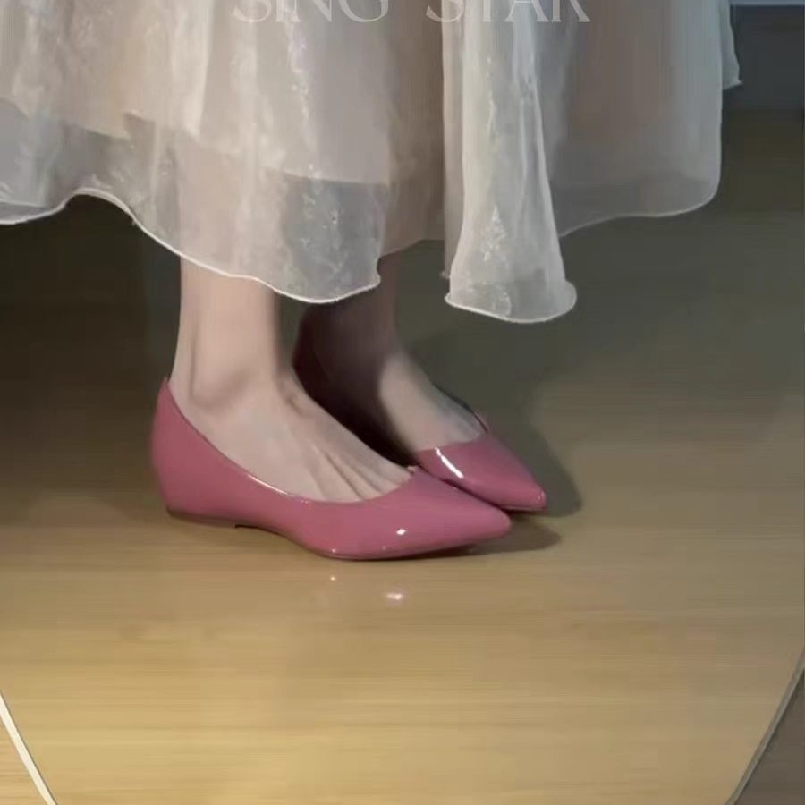 2026 nuevo temperamento sexy lado vacío ballet zapatos únicos de mujer retrógrado francés cuero lacado marian zapatos de marianeta