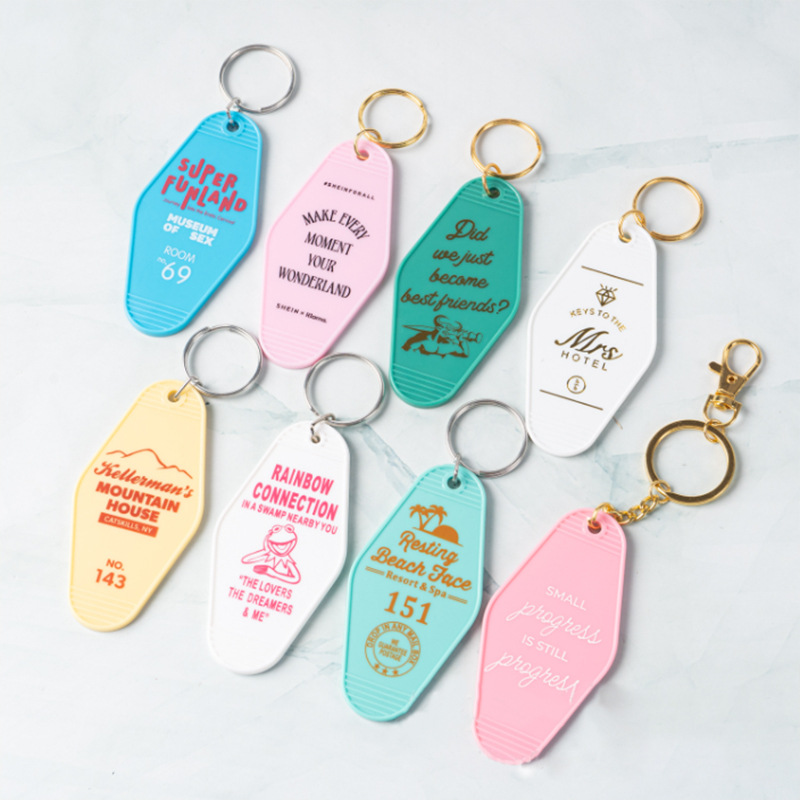 13g Weight Keychain Classification 1 Piece Quantity Daily Occasion Plastic Material Letter Pattern Unisex Gender Streetwear Style 1 Piece Streetwear Letter Plastic Unisex Keychain 1