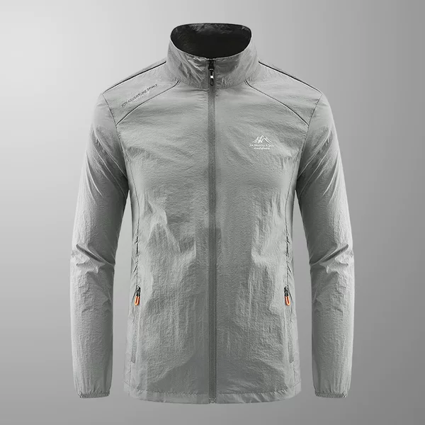 Summer Ice Silk Quick-drying Sun Protection Clothing Men's Stand Collar Casual Thin Jacket Outdoor Sports Breathable Men's Skin Clothing