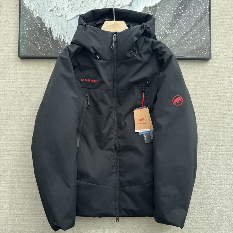 Mammoth Outdoor Red Label down Jacket Men's Windproof Waterproof Thickened Hooded Sports Jacket Mountaineering Goose down Jacket