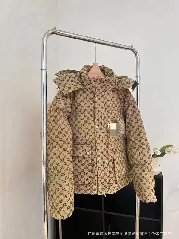 跨境北家高版本冬季男女羽绒服字母连帽夹克宽松百搭外套加厚保暖|undefined