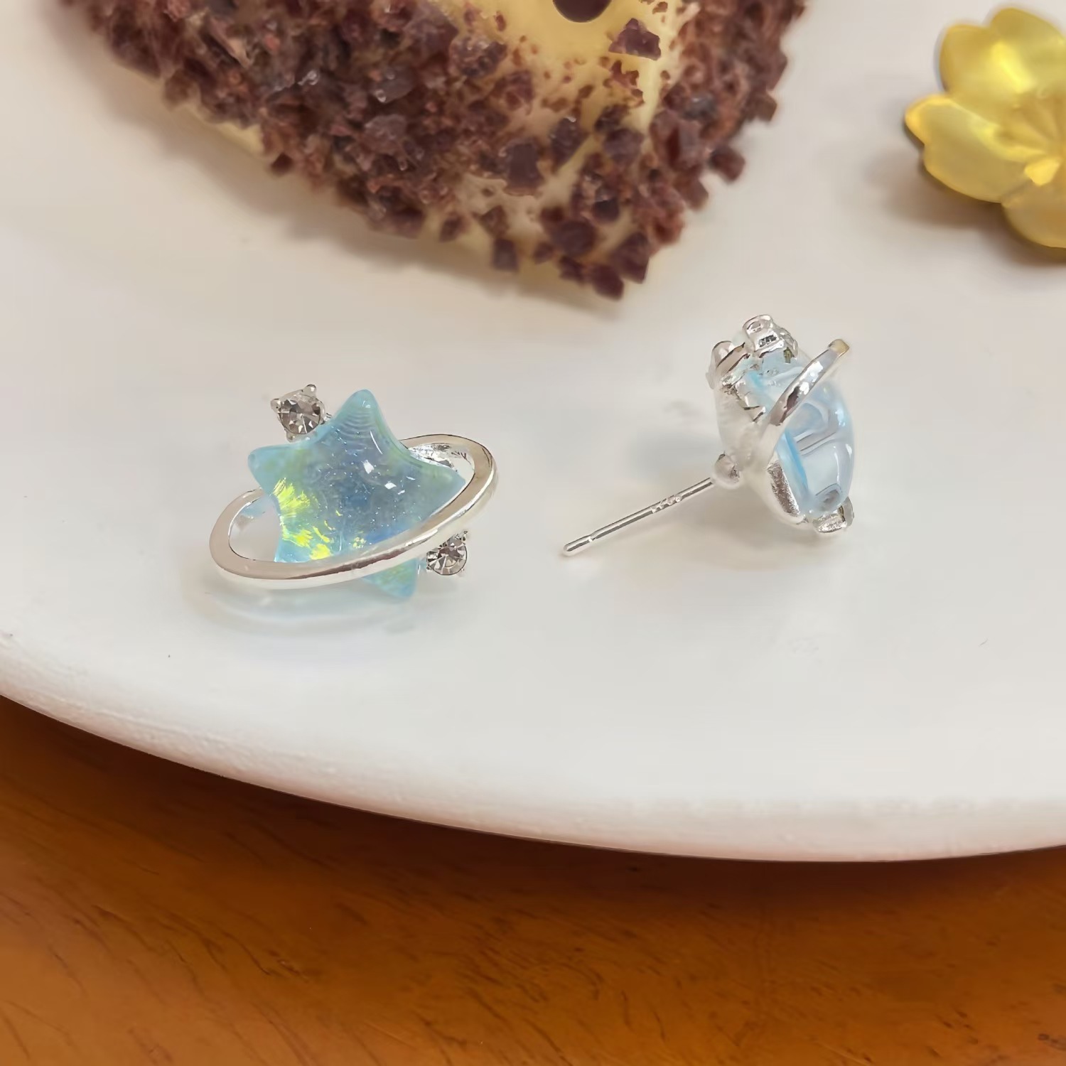 Aretes de Botón Estrella de Aleación de Zinc para Mujeres image 7