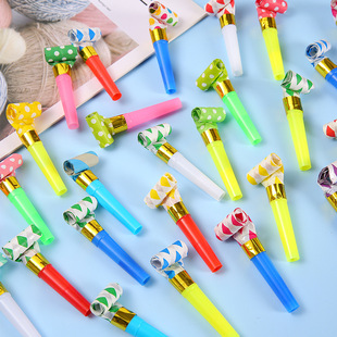 Birthday Dragon Whistle Kidsren's Toys Funny Creative Blowing Roll Street Stall Toys Wholesale Party Cheering Props