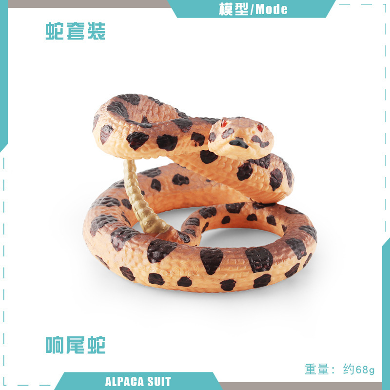 Transfronterizo de simulación anfibios reptiles Python modelo de serpientes de cascabel Cobra truco estático adornos de decoración de escritorio