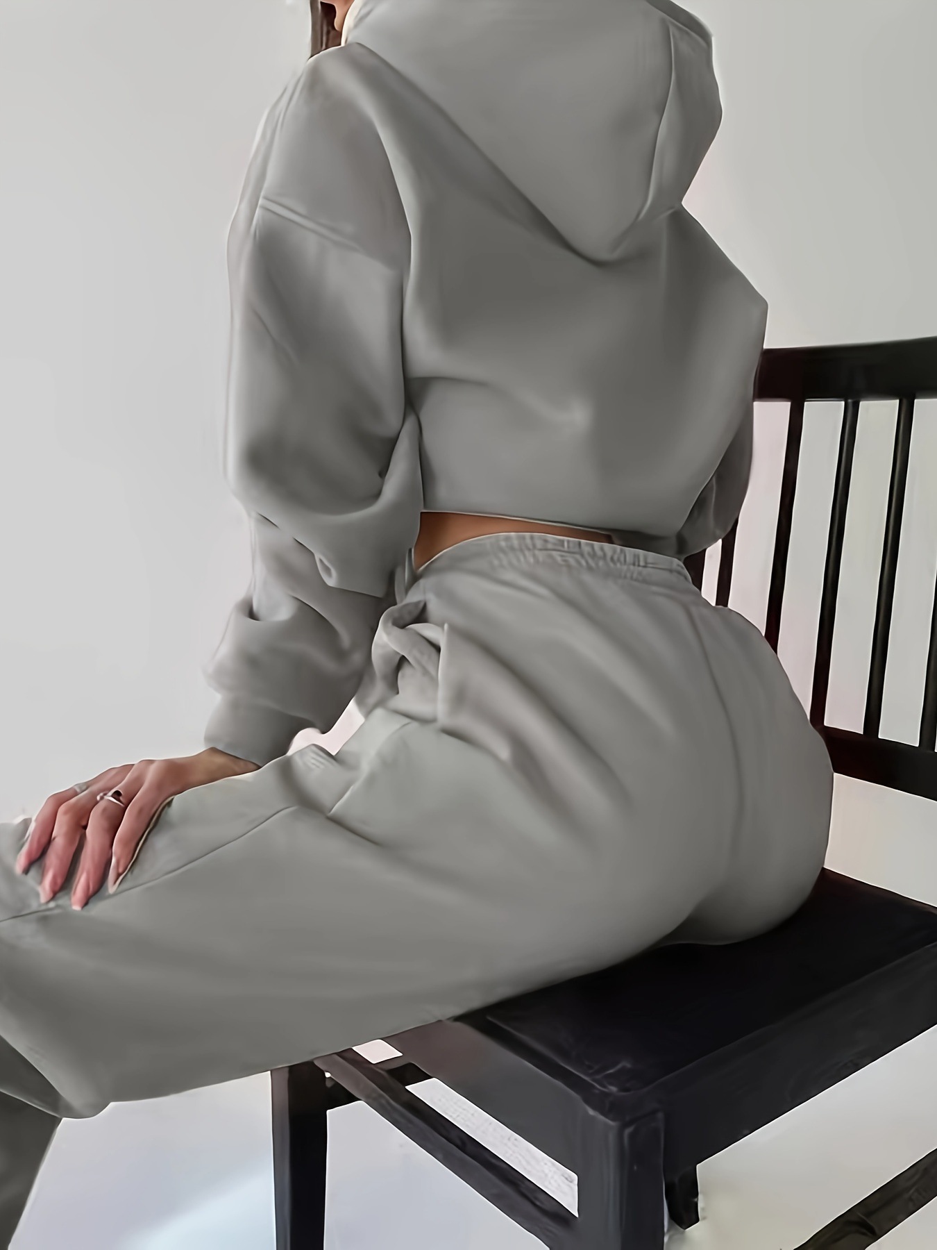 Women's Casual Printed Hooded Sweatshirt And Pant Set For Women_voghion.com