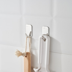 Japan KM.212. Rectangular stainless steel sticky hook bathroom hook sticky hook small size 4 pack