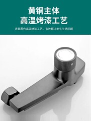 銅體瀑布式兩聯花灑套裝浴室淋浴房澡房槍灰色掛牆式雙用淋浴龍頭