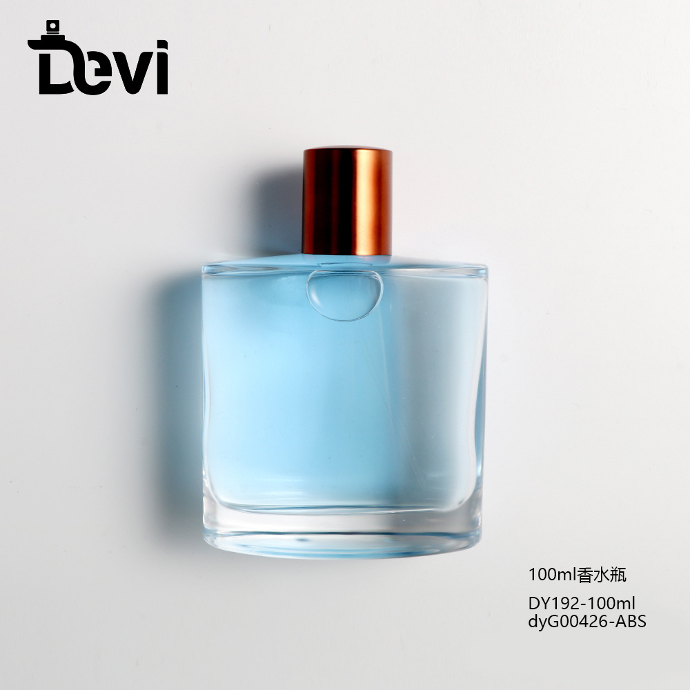 现货批发大牌香水瓶100ml扁圆形香水喷雾瓶透明椭圆形玻璃香水瓶