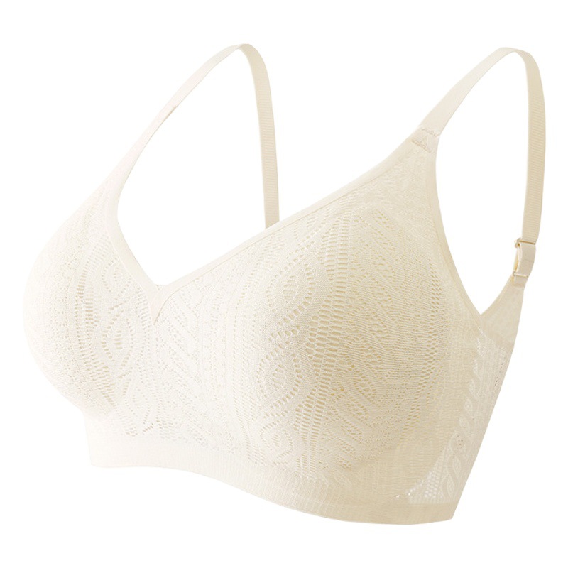 Seamless beauty back pecho grande pequeña ropa interior Sujetador push up inalámbrico de tres pechos mama con copa fija camisola