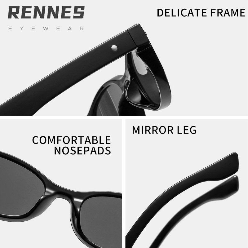 2023 nuevo de alta calidad europea y americana pequeño marco oval mi personalidad hip hop moda todo-juego gafas de sol