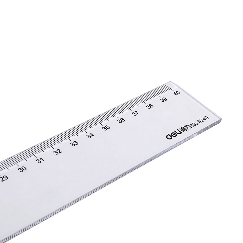 Gete 6240 Plastic Transparent Ruler 40cm Drawing Scale Measuring Tool 40cm Graduated Ruler Wholesale