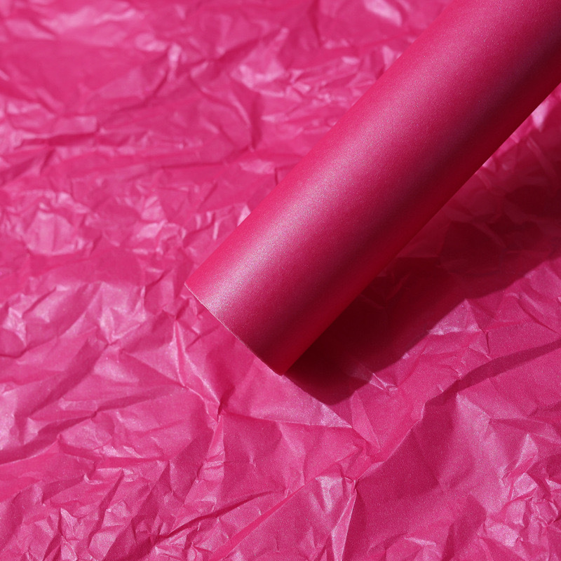 Papel de Envolver Flores al por Mayor, Estilo Coreano, Grueso, Perlado, con Forro Impermeable, Papel Arrugado, Material Floral