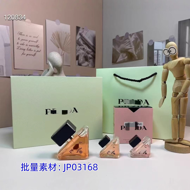 跨境大牌普LA家我本莫测三件套原单品质持久清新三角瓶女士香水|undefined