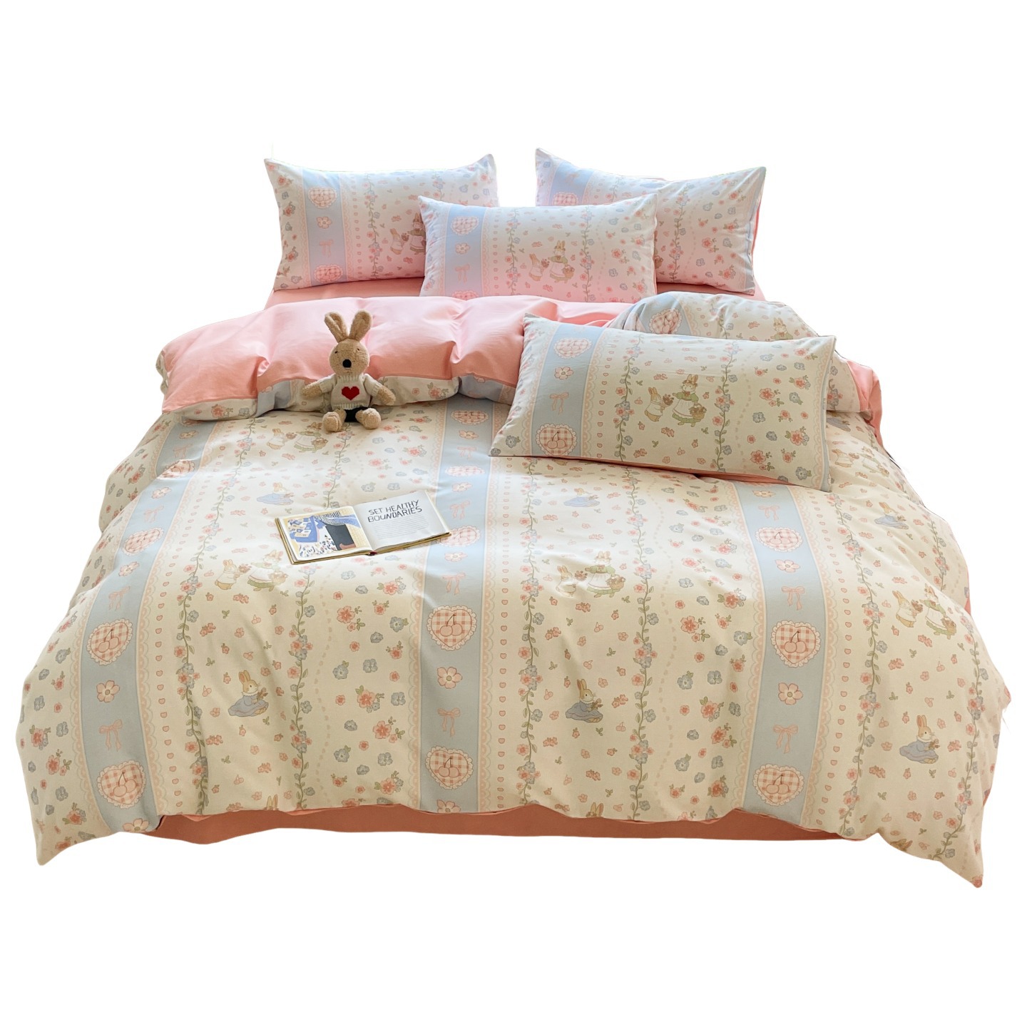 High-end engrosado algodón abrasivo de cuatro piezas 100% algodón sábanas cubierta de invierno cubierta de tres piezas ropa de cama