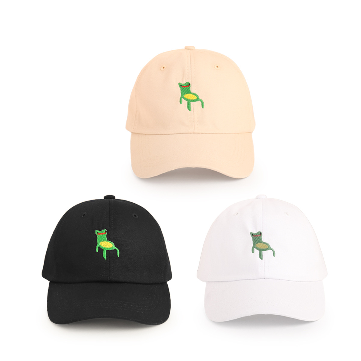 Korean Style Cute Frog Wide-brimmed Sunscreen Baseball Cap display picture 12