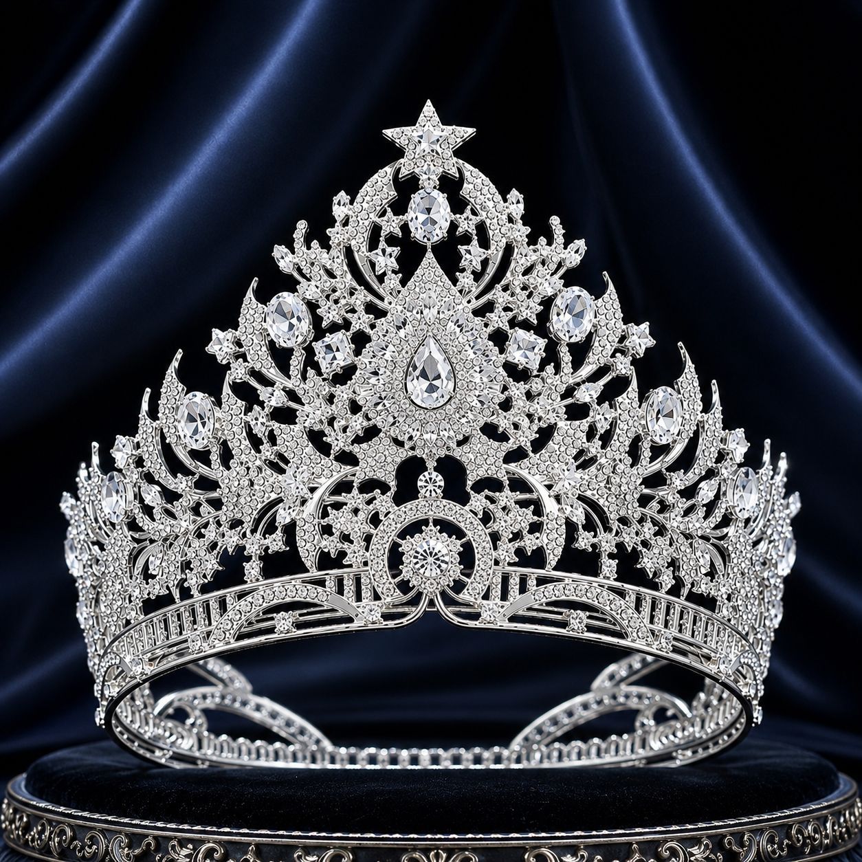 2026 nueva fábrica transfronteriza venta directa europea y americana elegante temperamento concurso de belleza boda corona corona corona de etapa de novia