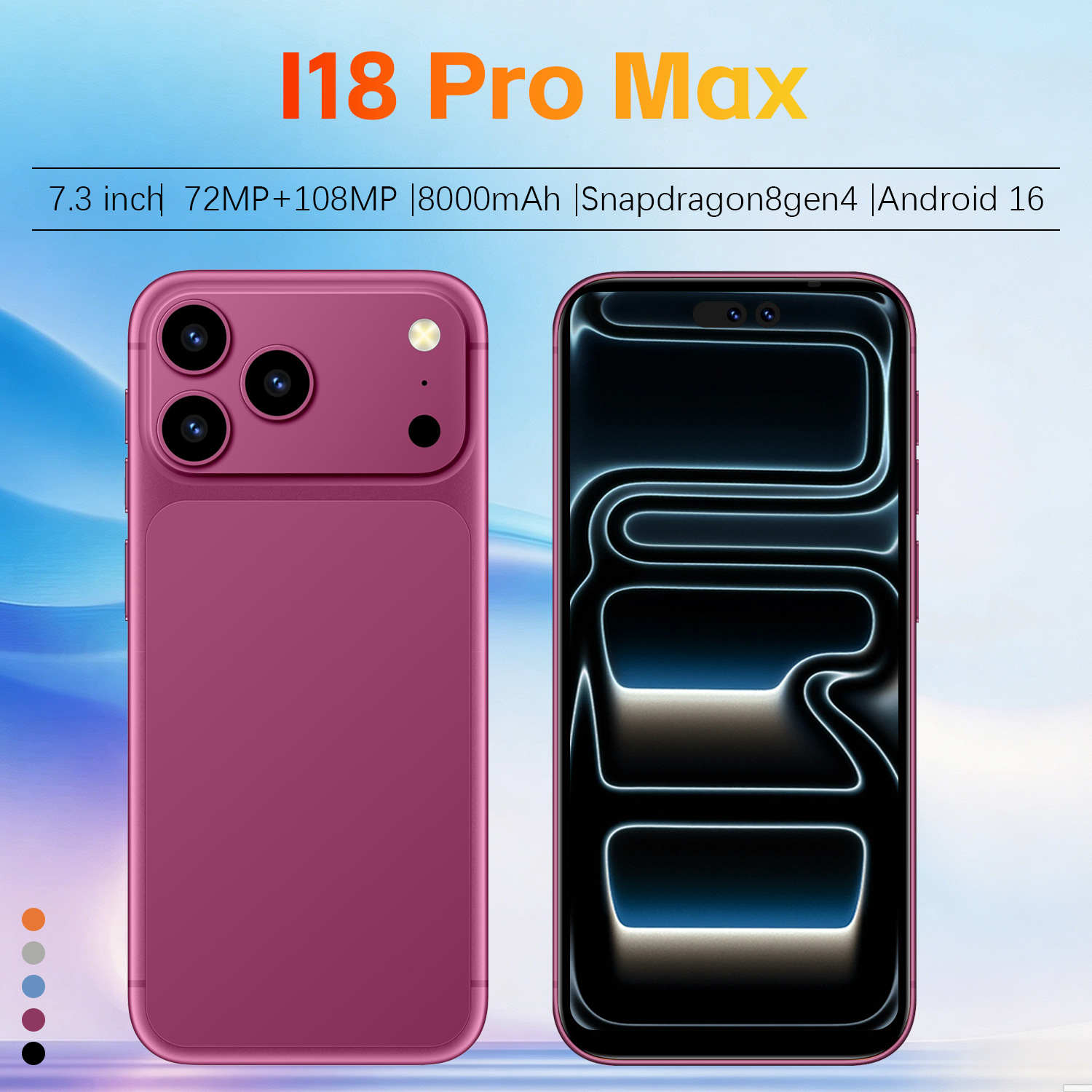 New Cross-border I18 Pro Max Smartphone With Ultra-large Screen,...