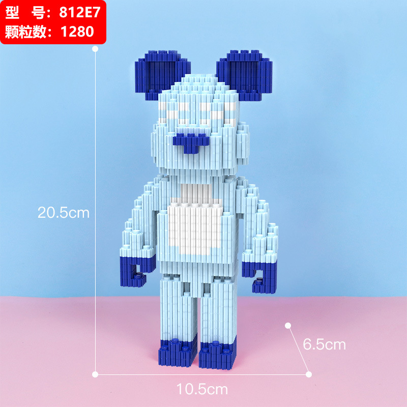 Compatible con la serie LEGO bloque de construcción oso empalme partículas miniatura montado rompecabezas de dibujos animados niño hembra bloques de construcción juguete