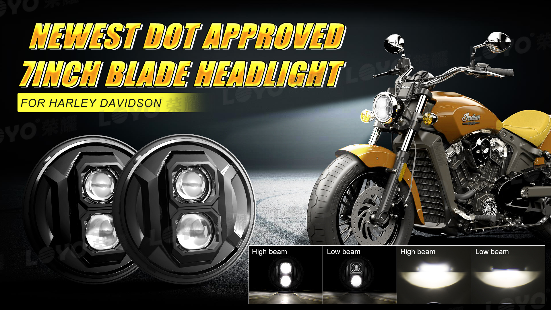 7-inch headlight suitable for Harley Davidson motorcycle modified headlight 7-inch LED headlight round LED headlamp