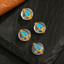 S925���y僽��Ƕ��Ȼ��ˮ�����{�����J�A������ֹ�DIY�Ʒ���