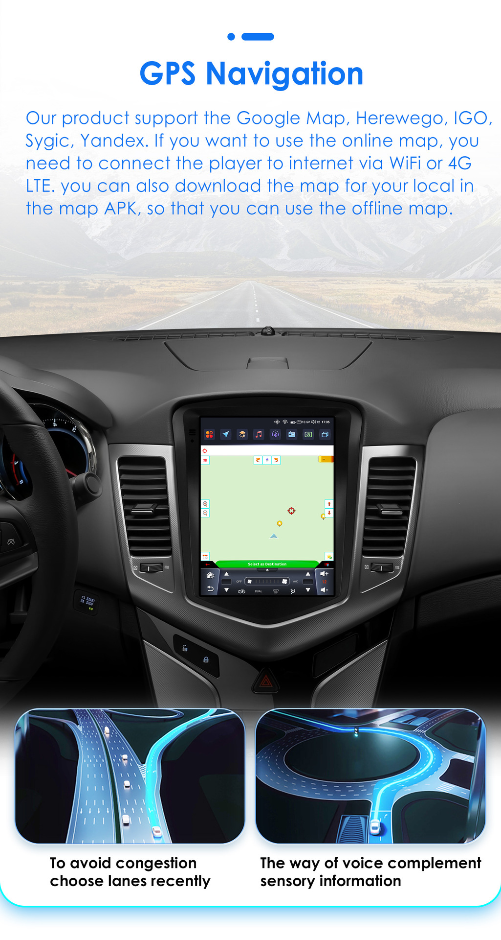 Suitable for Chevrolet Cruze 08-12 Vertical Screen Dedicated 9.7inch Android Navigation Car Gps Hd Mp5