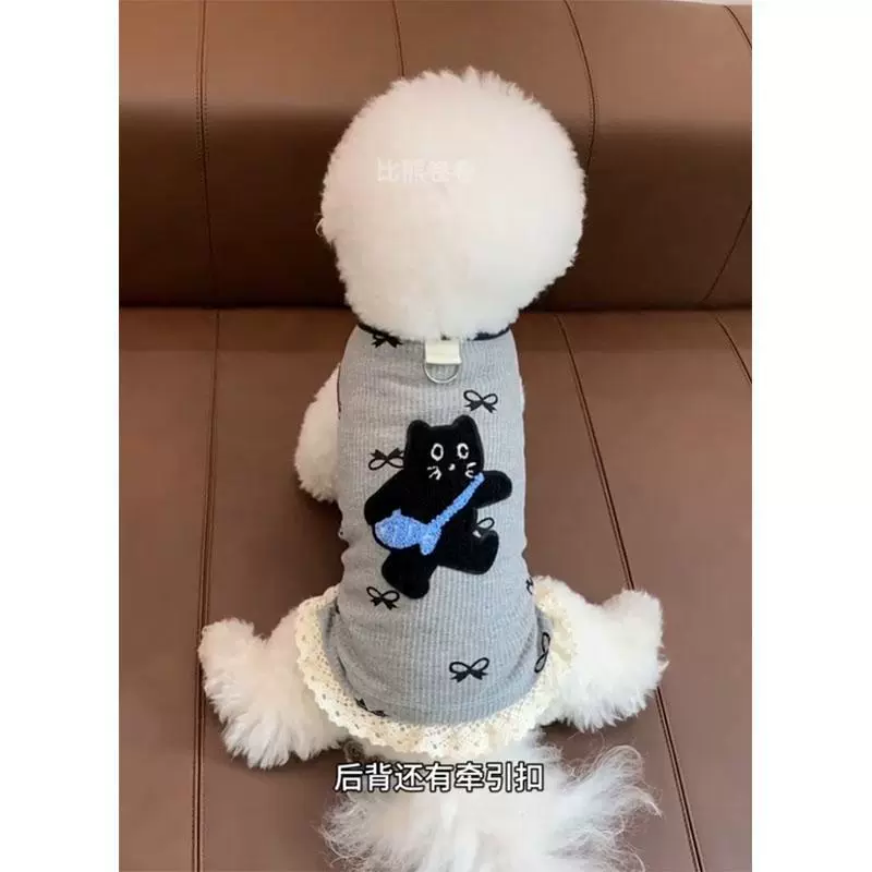 Собачья одежда весной и летом новый вафский тедди Bear Bumy Churner маленький кружевной жилет для щенков