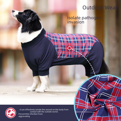 Cross-border new winter dog neutering suit for large and medium-sized dogs, full coverage, injury recovery, weaning dog suit, warm postoperative suit